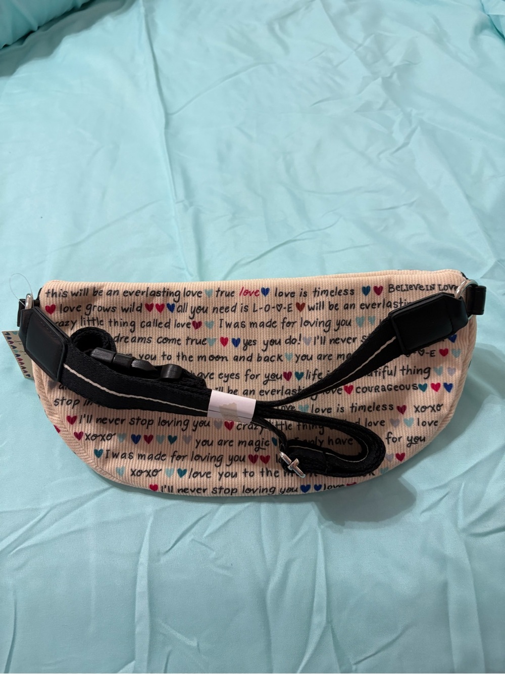 Brighton Cream Love Story Printed Sling Purse - Picture 4 of 5
